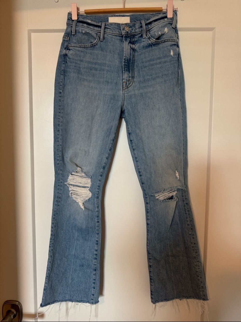 Mother Superior Denim Hustler Ankle Fray Rope's End Jeans Size 27 $268